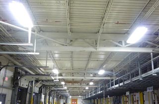 led linear warehouse light application