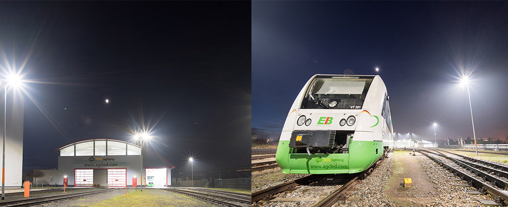 train station lighting