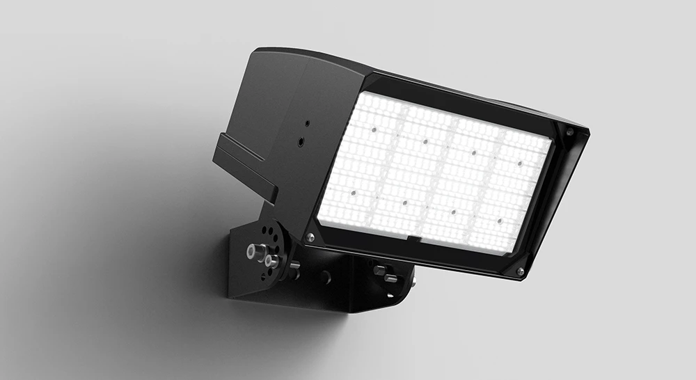 LED floodlights with trunnion bracket