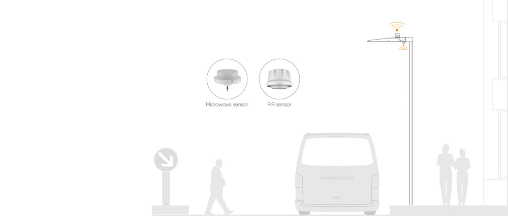 LED streetlight with plug and play sensor for more energy savings