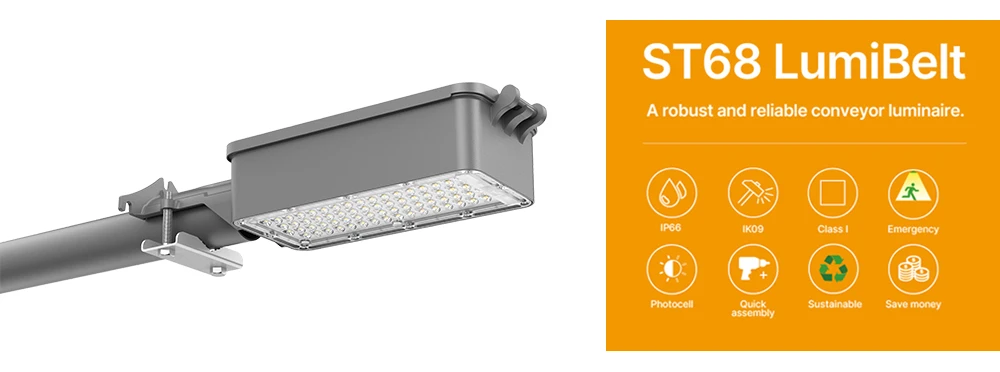 ST68 LumiBelt durable conveyor light for catwalk platform walkway