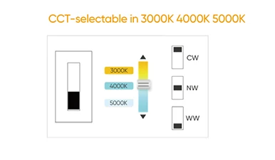 cct selectable 3000K 4000K 5000K