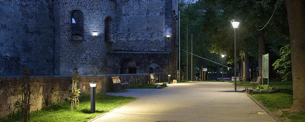 elegant post top and bollard light for main street and plazas