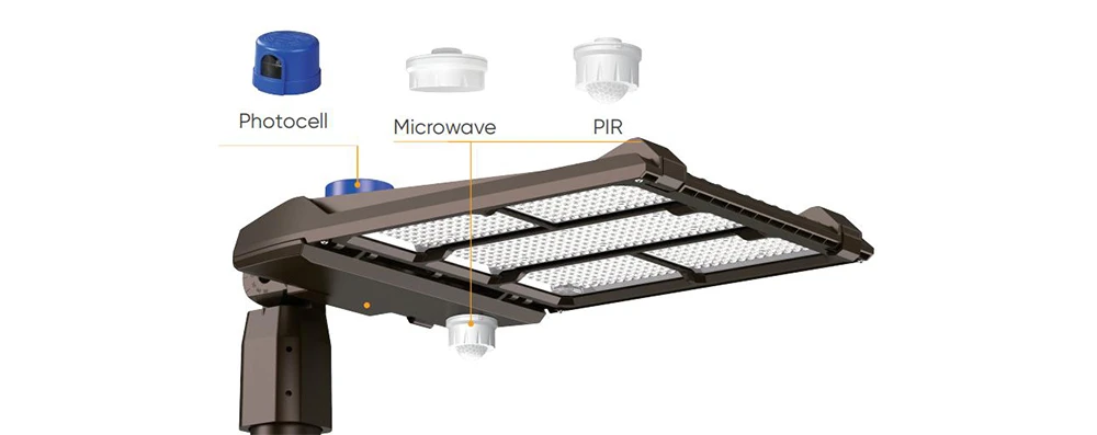 sensors of area light for energy efficiency and smart lighting