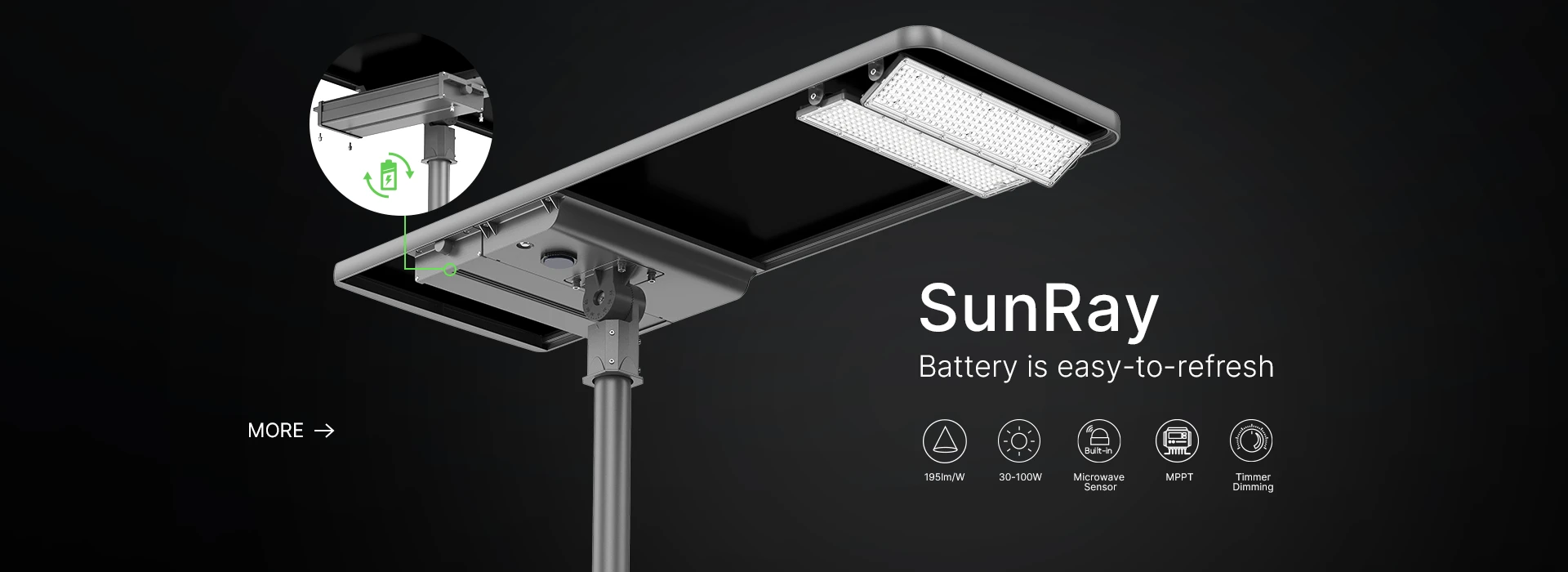 SL01 battery replaceable solar light