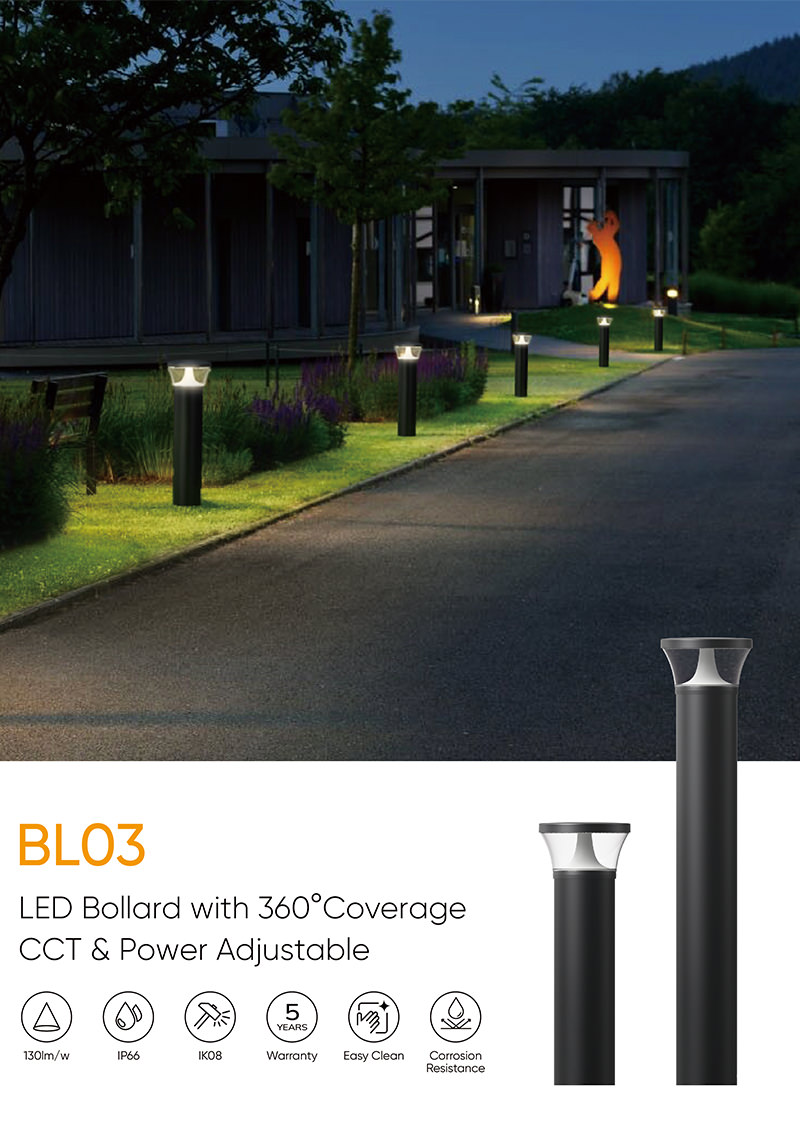 BL03 LED Bollard Light With 360° Coverage & Strong Anti-corrosion ...