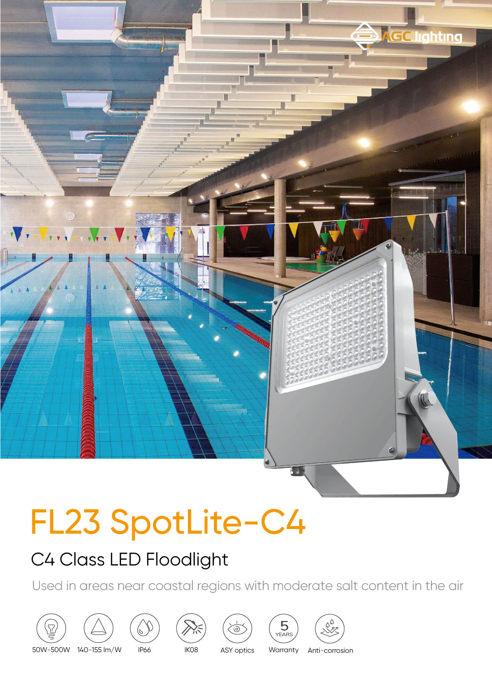 FL23 Marine Grade Lighting Solution, Asymmetric LED Flood Light by